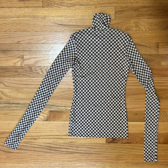 Nanushka Harri Checkered Turtleneck - Picture 2 of 6
